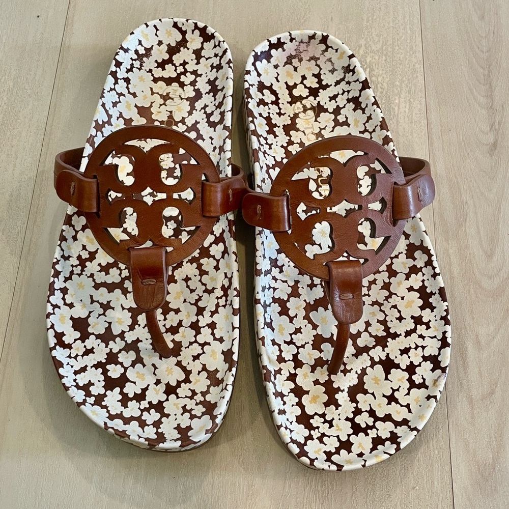 Tory Burch Miller Cloud Sandal size 5.5 burnt Cuio Reverie color